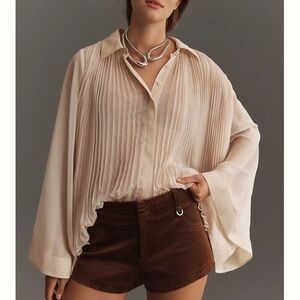 Anthropologie Maeve micro mini corduroy shorts